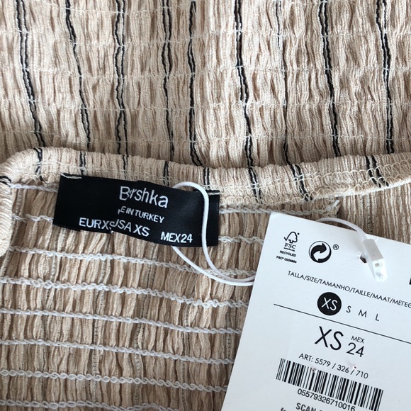 NWT Bershka Striped Smocked Mini Dress! - Picture 13 of 14